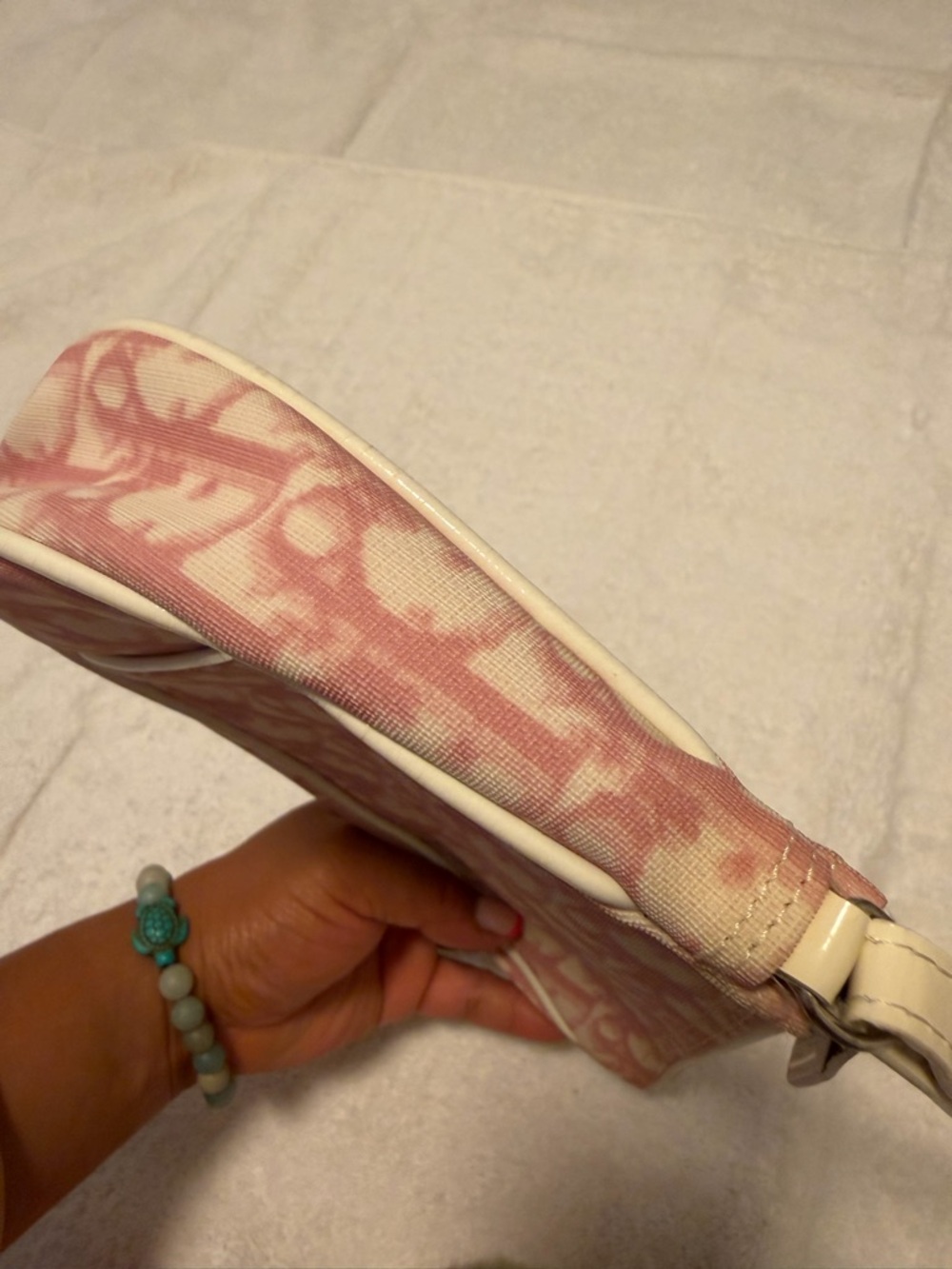 Vintage Christian Dior pink monogram saddle pochette - Picture 6 of 14